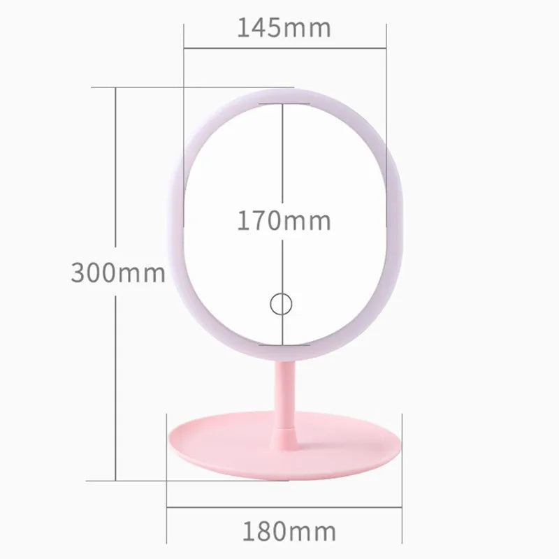 LED Makeup Mirror Touch Adjustable Lighting Desktop Makeup Mirror with Light Creative Makeup LED Light Mirrors