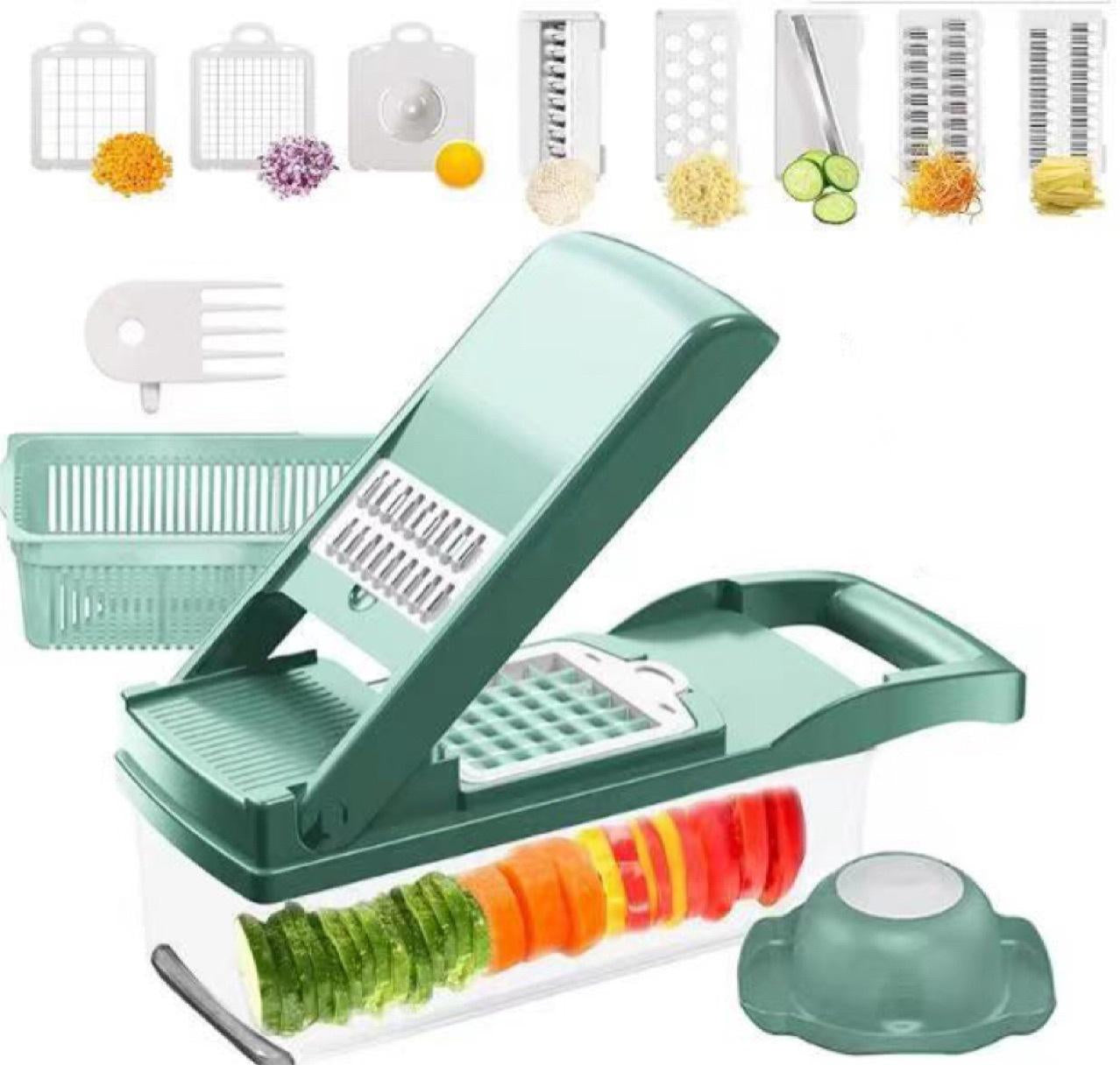 "Ultimate 12-in-1 Manual Vegetable Chopper: Slice, Dice, and Chop with Ease!"